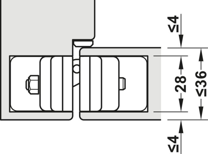 Прихована петля  Startec H12 L Plus, прихована, для міжкімнатних дверей без фальца вагою до 120 кг, з магнітними заглушками 3D-регульований, розмір 160 мм, матове нікельоване покриття, 927.91.291