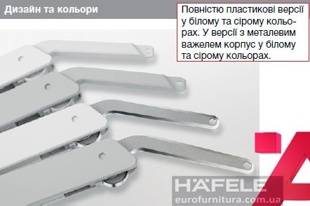 Комплект підйомника Free flap H 1.5 D 1-о сторонній, пластик, колір: сірий, лівий|  (372.39.631)  8302420090, 372.39.631