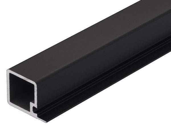 Профіль для системи полиць smartcube алюміній колір чорний 2500х18мм, 793.05.324 Профіль для системи полиць smartcube алюміній колір чорний 2500х18мм