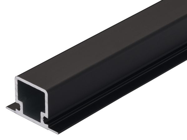 Профіль для системи полиць smartcube алюміній колір чорний 2500х18мм, 793.05.334 Профіль для системи полиць smartcube алюміній колір чорний 2500х18мм