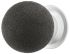 Ручка-кнопка 25х31мм, пластм. з гумка.,чорн.-сір.