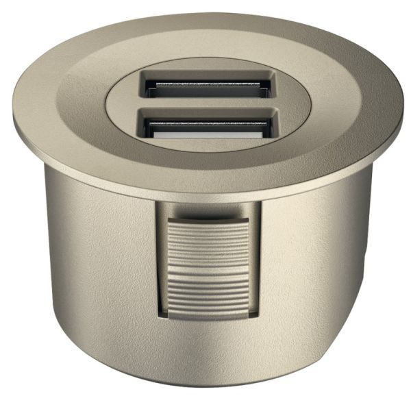 USB-адаптер зарядки для LOOX нікельований матовий круглий, 833.73.753 USB-адаптер зарядки для LOOX нікельований матовий круглий