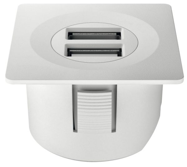 USB-адаптер зарядки для LOOX білий матовий квадратний, 833.73.755 USB-адаптер зарядки для LOOX білий матовий квадратний