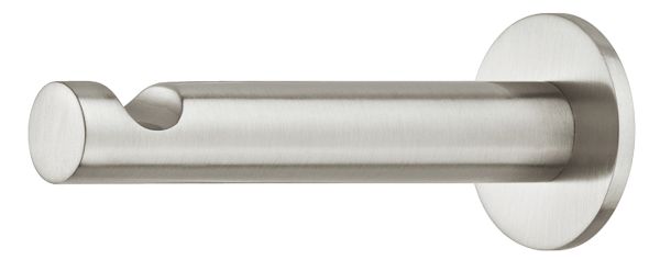 Гачок гардеробний латунь нікельований матовий 15x84мм, 844.41.621 Гачок гардеробний латунь нікельований матовий 15x84мм