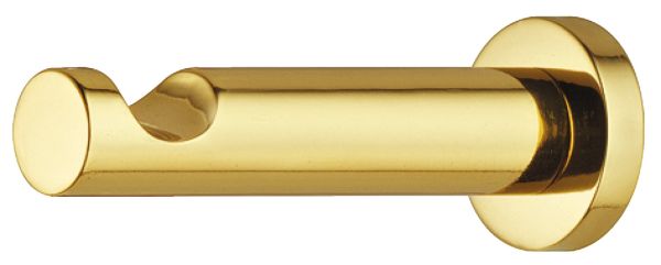 Гачок гардеробний латунь полірована 12x55мм, 844.41.820 Гачок гардеробний латунь полірована 12x55мм