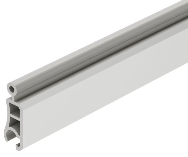 Кінцевий профіль верхній, пластик срібний 2300 мм
