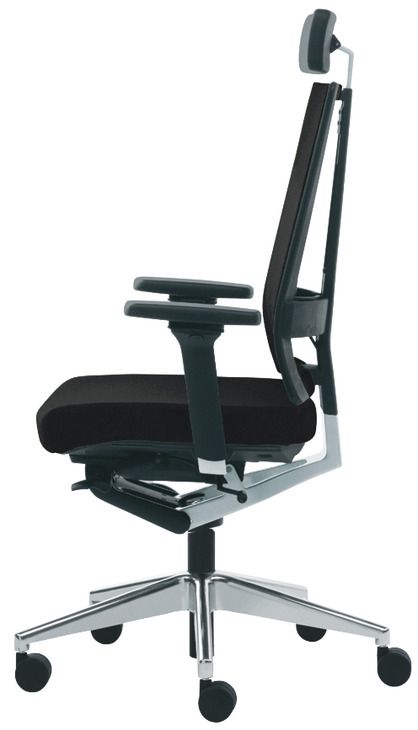 Крісло офісне O4007 XN 5070 колір чорний з підголовником, 640.51.840 Крісло офісне O4007 XN 5070 колір чорний з підголовником