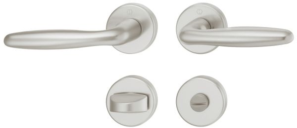 Комплект ручок WC 8 VERONA 1510/42KV/4 алюміній колір: сталь, 904.93.009 Комплект ручок WC 8 VERONA 1510/42KV/4 алюміній колір: сталь