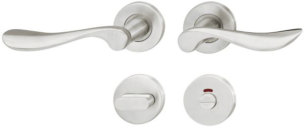 Комплект дверних ручок WC 8 нержавіюча сталь матова, модель PDH4179, 903.93.257 Комплект дверних ручок WC 8 нержавіюча сталь матова, модель PDH4179