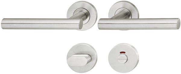 Комплект дверних ручок WC 8 нержавіюча сталь матова, модель PDH4172, 903.93.092 Комплект дверних ручок WC 8 нержавіюча сталь матова, модель PDH4172