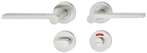 Комплект ручок LDH 2174 WC нержавіюча сталь матова 8мм, 903.93.666 Комплект ручок LDH 2174 WC нержавіюча сталь матова 8мм