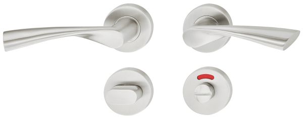 Комплект дверних ручок WC 8 нержавіюча сталь матова LDH2178, 903.83.110 Комплект дверних ручок WC 8 нержавіюча сталь матова LDH2178