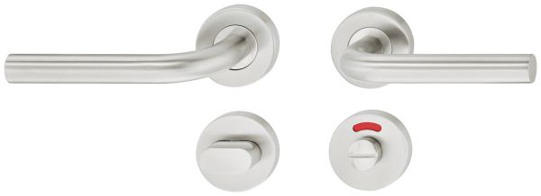 Комплект дверних ручок WC 8 нержавіюча сталь матова LDH2172, 903.93.260 Комплект дверних ручок WC 8 нержавіюча сталь матова LDH2172