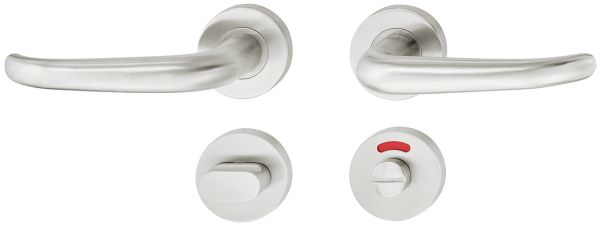 Комплект ручок LDH 2176 WC нержавіюча сталь матова 8мм, 903.93.616 Комплект ручок LDH 2176 WC нержавіюча сталь матова 8мм