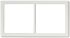 <p>Рамка вимикача подвійна 155х62 мм, пластик, біла полірована</p>