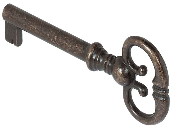 Ключ фігурний 35 мм, цамак, стара бронза, 200.68.188 Ключ фігурний 35 мм, цамак, стара бронза
