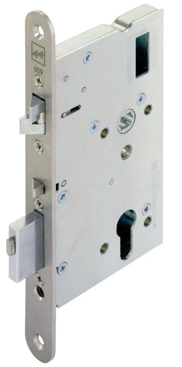 <p>Врізний замок, PC нерж.ст.55/24, з самоблокувальним механізмом, 911.52.068</p>