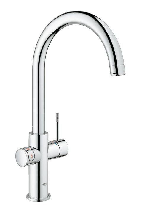 Одноважільний змішувач, змішувач, Grohe Red? Duo | для холодної, теплої та окропу, С-вилив, хромований, бойлер 8 л , (569.46.230), 569.46.230 Одноважільний змішувач, змішувач, Grohe Red? Duo | для холодної, теплої та окропу, С-вилив, хромований, бойлер 8 л , (569.46.230)