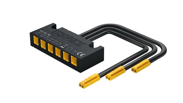 Pозгалужувач Loox5 12V/0.1м/чорний  6 кан., 833.95.746 Pозгалужувач Loox5 12V/0.1м/чорний  6 кан.