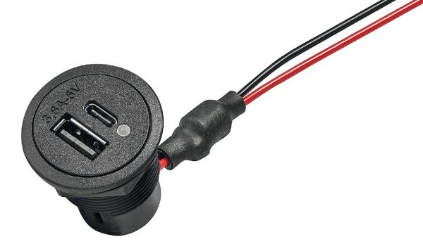 USB A - C зарядка 24V / 2x2.5, 820.89.159 USB A - C зарядка 24V / 2x2.5