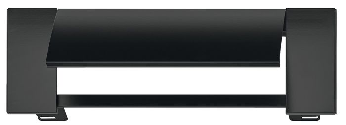 Монтажна рамка з дизайнерською кришкою, для модульних розеток, товщина панелі від 10 мм, 4-канальний, кришка: чорний анодований, 822.91.398, 822.91.398