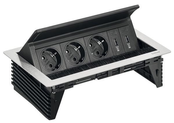 Вбуд.розет.3 /USB-A & C нерж.ст. , 820.52.894 <p>Вбуд.розет.3 /USB-A & C нерж.ст.</p>