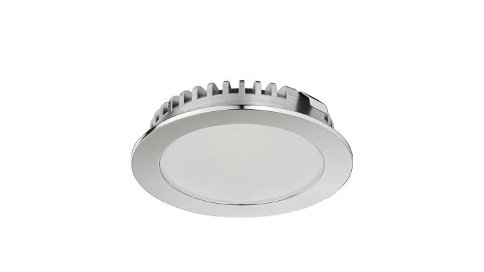Світильник вбудований/накладний монтаж Hafele Loox LED 3094 24 V, отвір для свердління диаметр 58 мм, алюміній, Круглий, теплий білий 3000 K, хром полірований, клас енергоефективності G, 833.75.321, 833.75.321
