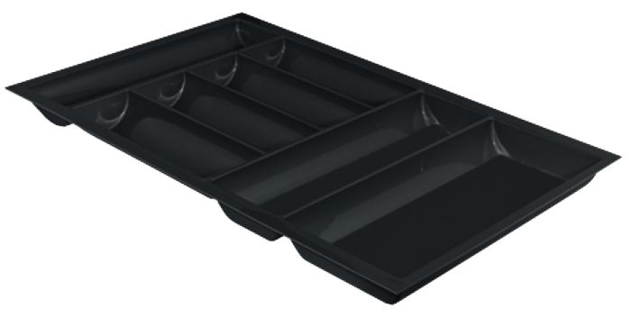 Лоток для столових приборів, номінальна довжина 500 мм, для саморізання, універсальний, колір чорний , ширина шафи: 900 мм, ширина: 800-840 мм , 556.53.990, 556.53.990