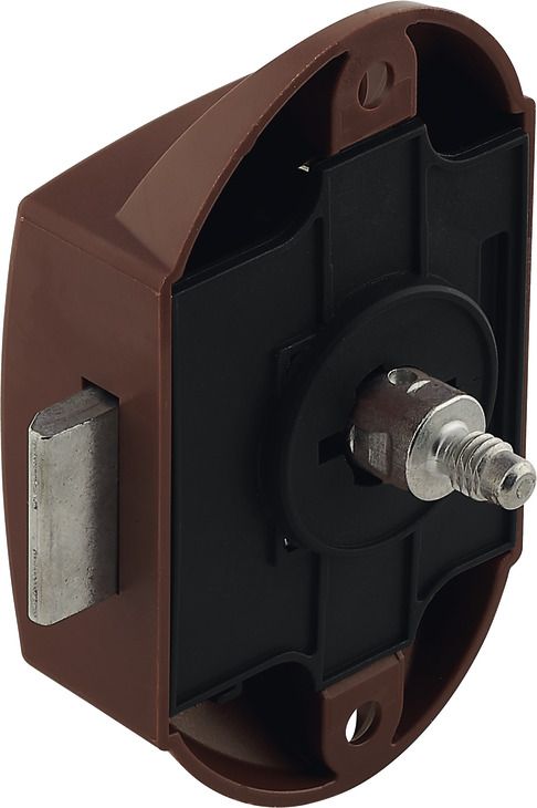 Замок PUSH-LOCK нікельований коричневий D 25мм, 225.24.103 Замок PUSH-LOCK нікельований коричневий D 25мм