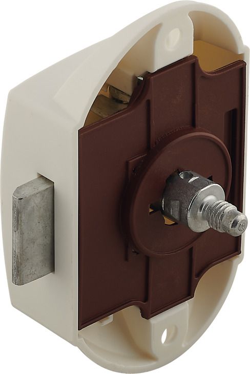 Замок PUSH-LOCK пластмаса колір білий без защіпки D 25мм, 225.24.703 Замок PUSH-LOCK пластмаса колір білий без защіпки D 25мм