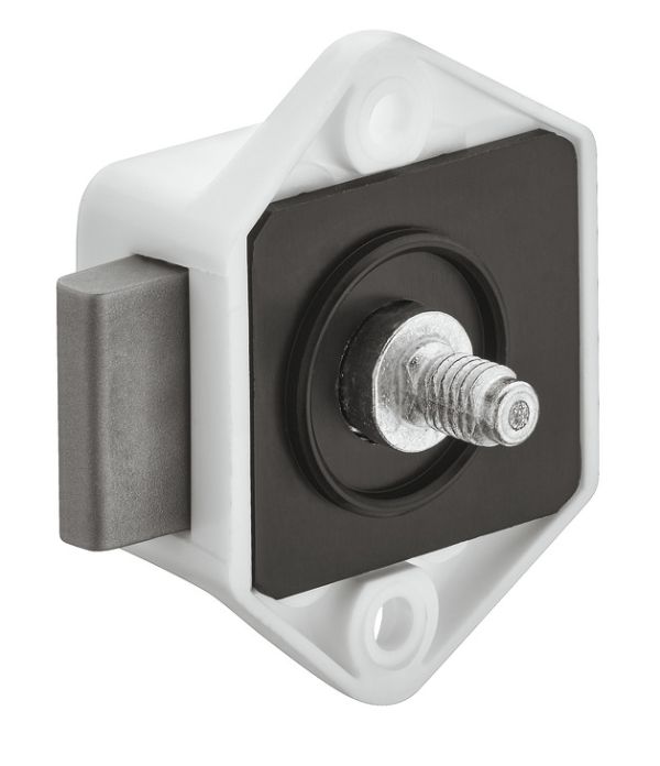 Накладний замок-засувка "Push-Lock Mini" білий, 211.61.704 Накладний замок-засувка "Push-Lock Mini" білий