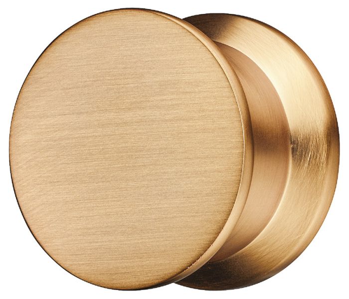 Ручка-кнопка, цамак,колір латунь матова, довжина: 22 мм, ширина: 29 мм, висота: 26 мм, діаметр ручки: 40 мм, 132.16.424, 132.16.424