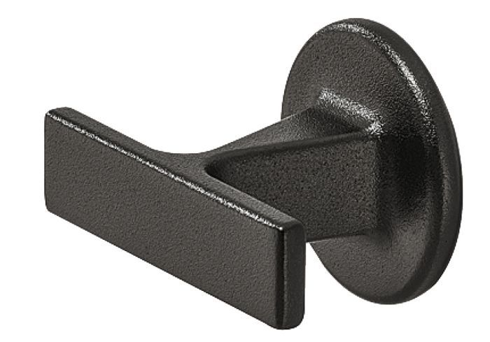 Ручка-кнопка, цамак,цамак, текстурований, чорний, довжина: 60 мм, ширина: 15 мм, висота: 37 мм, 132.16.450, 132.16.450