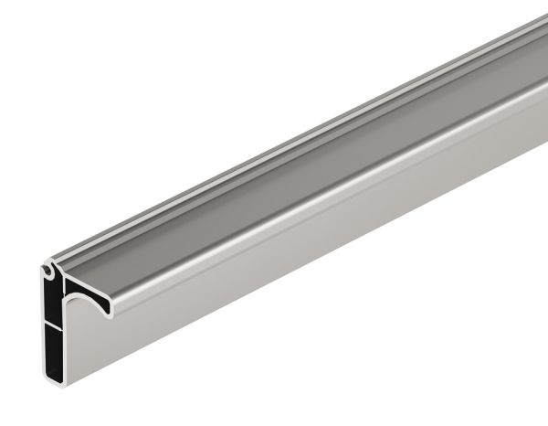 Профіль ручки для пластикових ролет, Довжина: 2300 мм, пластик, сріблястий колір