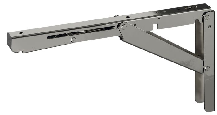 Кронштейн, Roca Robust L, Вантажопідйомність 150 кг на штуку, складаний, нержавіюча сталь, з механізмом блокування, глибина 306 мм, 287.46.021, 287.46.021