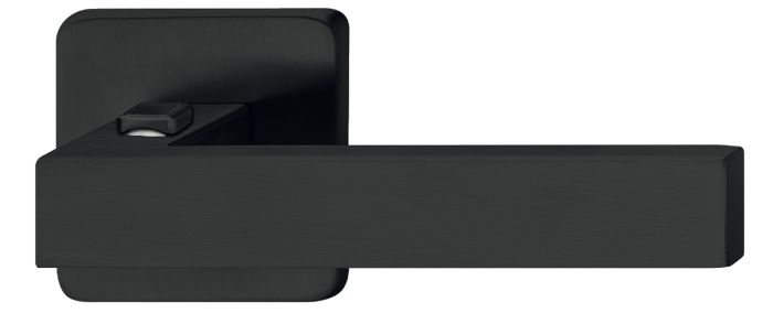 Комплект дверних ручок Hafele Startec LDH 0160-S з інтегрованим механізмом блокування, чорний, подібний до RAL 9005, лівий обмежувач, 903.14.313, 903.14.313