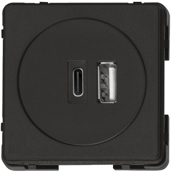 USB зарядна станція, Модуль, 2 гнізда, 230 В, матовий чорний, 1 x USB-A, 1 x USB-C , 820.89.181 <p>USB зарядна станція, Модуль, 2 гнізда, 230 В, матовий чорний, 1 x USB-A, 1 x USB-C</p>