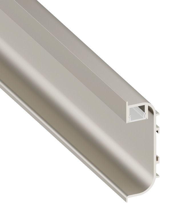 Ручка профіль C-подібна з інтегрованим світлодіодним профілем , колір нержавійка, довжина: 2500 мм, 126.00.010, 126.00.010