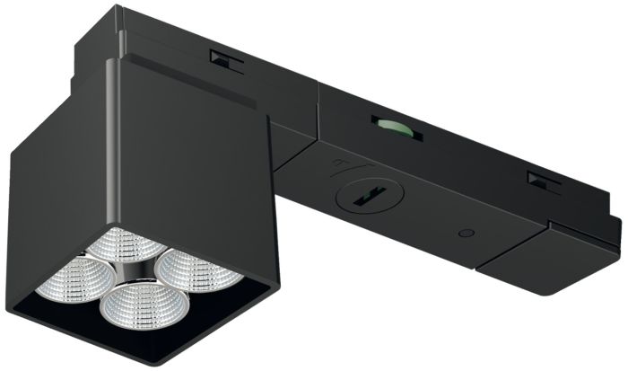 Точковий світильник, Hafele Lighting OneCable Spot 4 TT Connect, багатокольоровий білий 24 В| поворотно-нахилювальний, від 2700 K до 5000 K, 80гр., чорний, 833.68.323, 833.68.323