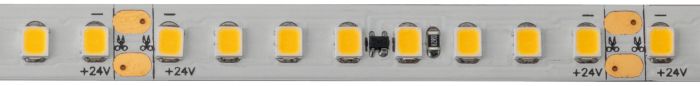 Світлодіодна стрічка, постійний струм, Hafele Loox5 LED 3152 24 В 8 мм 2-контактна (монохромна), 160 світлодіодів/м| 12,5 Вт, теплий білий 3000 K, 50 м, 833.76.556, 833.76.556