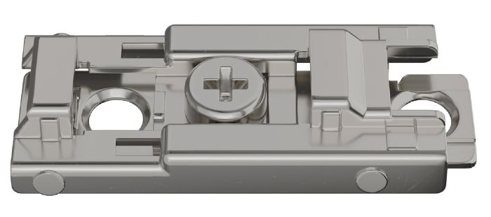 Монтажна пластина, Hafele Metalla 310 SM, із системою швидкого кріплення, для кріплення шурупами для ДСП| Відстань D: 0 мм, нікельоване покриття, 311.70.750, 311.70.750