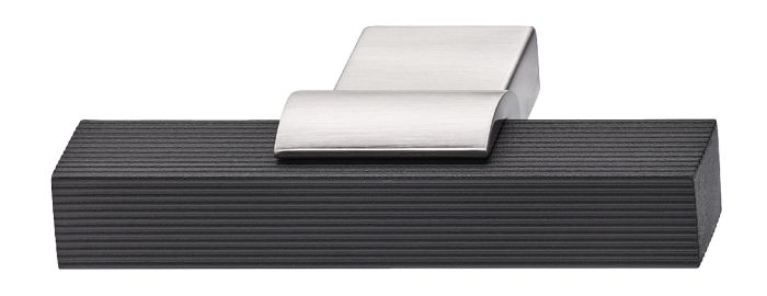 Ручка-кнопка,алюміній, матово-чорний, довжина: 82 мм, ширина: 22 мм, висота: 37,5 мм, відстань між отворами: 16 мм, 100.00.656, 100.00.656