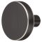 Ручка-кнопка,нержавіюча сталь, матова, вигляд вживаного матеріалу, лакована, чорна, висота: 25 мм, діаметр ручки: 32 мм, 100.00.204, 100.00.204