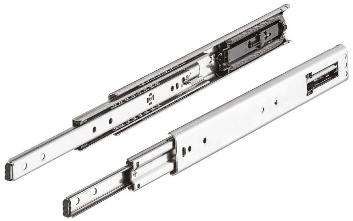 Направляюча з кульковим підшипником з нержавіючої сталі, повний висув, Accuride 5334 Ds Ec, вантажопідйомність до 90 кг, бічне кріплення, монтажна довжина: 550 мм, 90 кг на пару, 422.22.255, 422.22.255