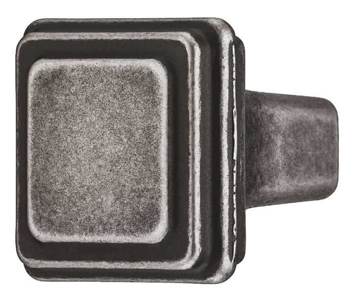 Ручка-кнопка,цамак, вигляд вживаного матеріалу, античне срібло, довжина: 23 мм, ширина: 23 мм, висота: 26 мм, 100.00.829, 100.00.829