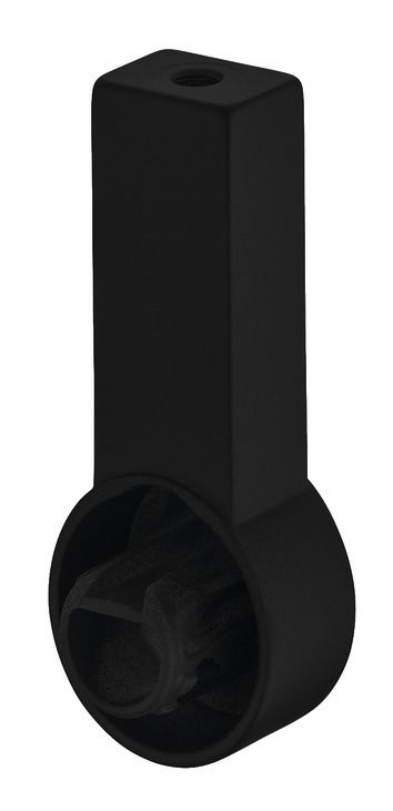 Опора для гардеробної штанги, для гардеробної штанги Mira, чорний, матовий, 801.93.920, 801.93.920