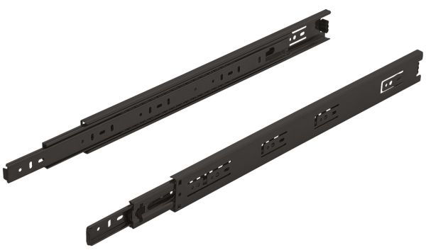 <p>Телескопічна напрямна L -700 мм., чорний, до 45 кг.</p>