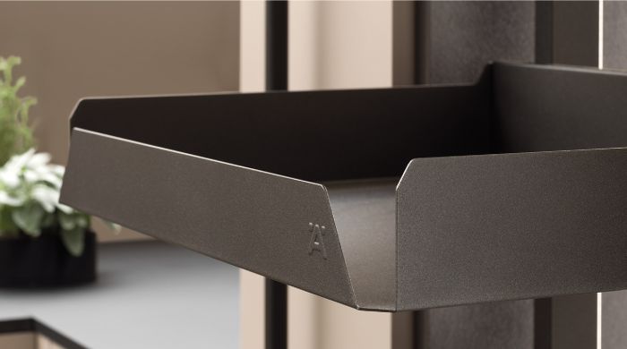 Висувна  полиця, Hafele Utensio ST10 Plus Slim Base колір  антрацит, для шафи шириною 150 мм, 549.00.000