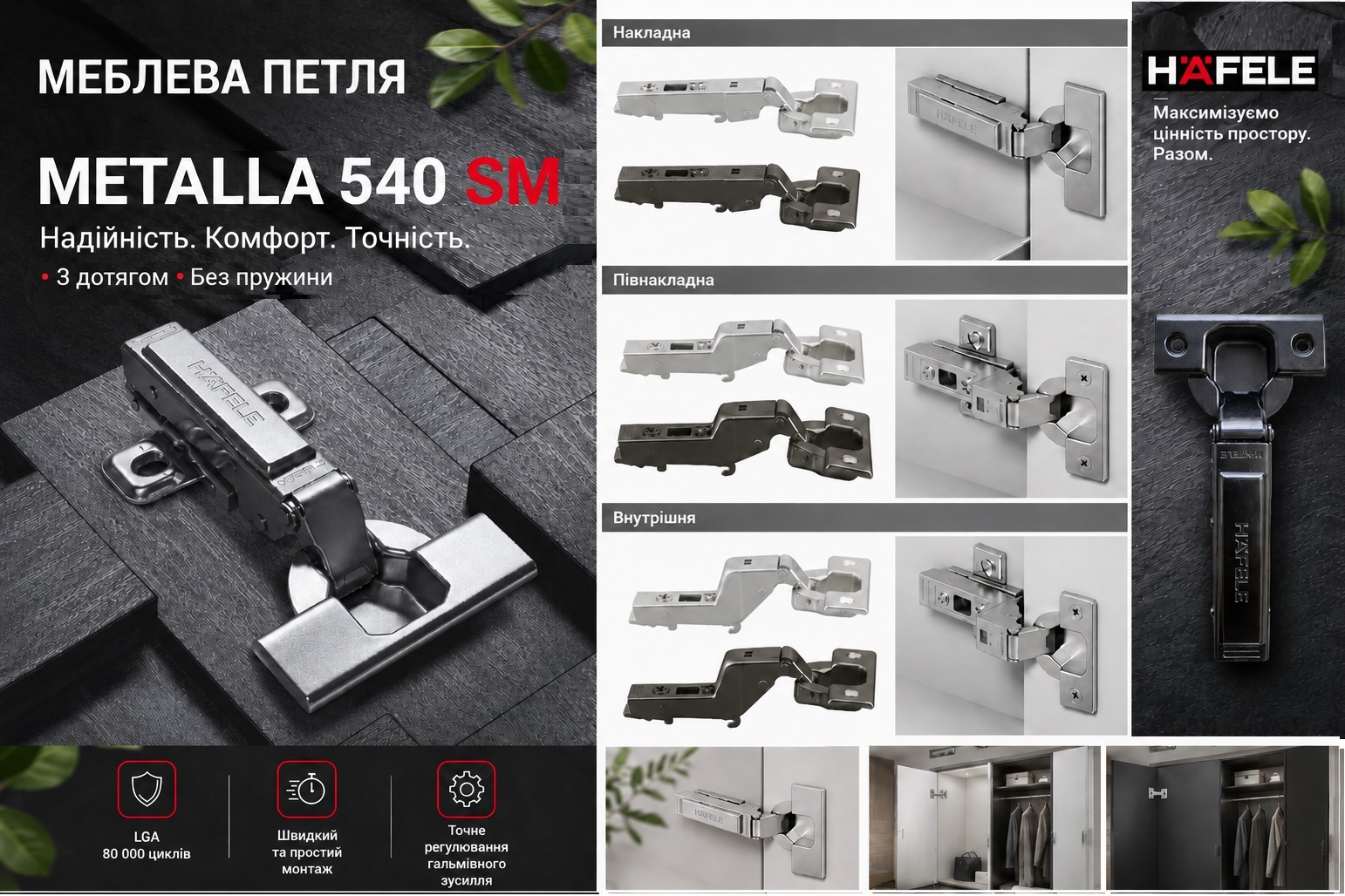 Петлі METALLA SM 540