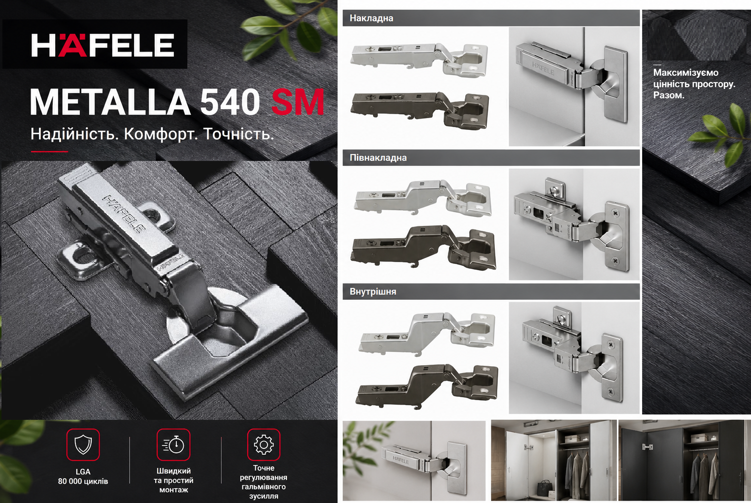 Петлі METALLA SM 540